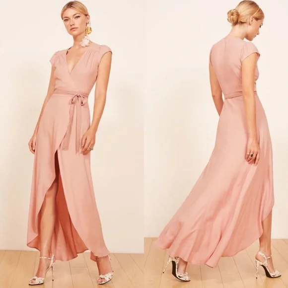 Reformation Chamomile Dress Blush Pink